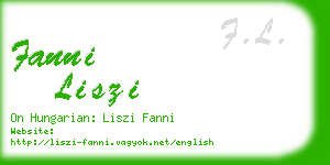 fanni liszi business card